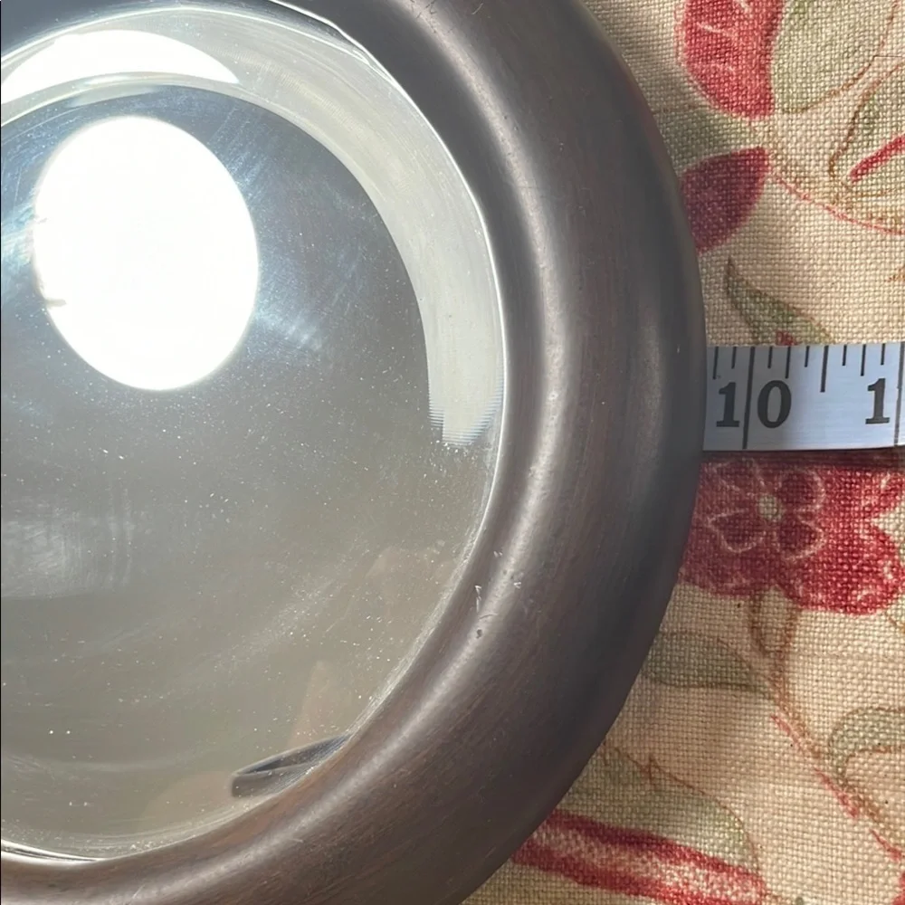 Source Unknown Brown Metal Geometric Set of Mirrors Over a Rod Wall Decor